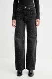 Levi&#039;s jeansi RIBCAGE WIDE LEG culoarea negru, A6081.0055