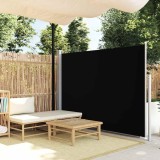 VidaXL Copertină laterală retractabilă de terasă, negru, 170 x 300 cm