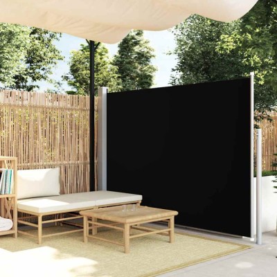 vidaXL Copertină laterală retractabilă de terasă, negru, 170 x 300 cm 48364 foto