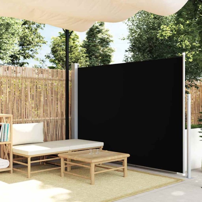 vidaXL Copertină laterală retractabilă de terasă, negru, 170 x 300 cm 48364