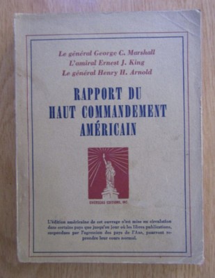 George Marshall - Rapport du haut commandement americain foto