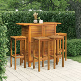 Set mobilier de bar de gradina, 5 piese, lemn masiv de acacia GartenMobel Dekor, vidaXL