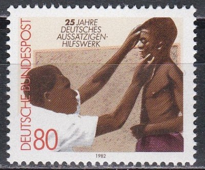 Germania 1982 - A 25-a aniversare a luptei &amp;icirc;mpotriva leprei, MNH foto