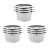 VidaXL Recipiente Gastronorm 12 buc. GN 1/6 100 mm oțel inoxidabil 50907