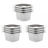 VidaXL Recipiente Gastronorm 12 buc. GN 1/6 100 mm oțel inoxidabil 50907