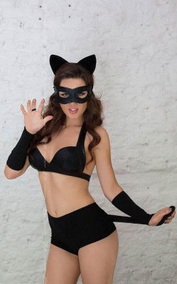 Costum Sexy Catwoman, Negru, M foto