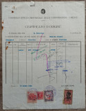 Certificat de origine a marfii, destinatia Bucuresti, Trieste, Italia 1942