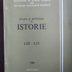 Studii si articole de istorie LIII-LIV