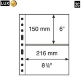 folii transparente LUX A4 pentru două bancnote 2C - 216x150 mm, 5 bucăți &ndash; format GRANDE