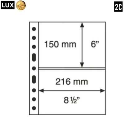 folii transparente LUX A4 pentru două bancnote 2C - 216x150 mm, 5 bucăți &amp;ndash; format GRANDE foto