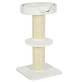 PawHut Ansamblu Joaca Pisici, Stalpul Zgariat cu Platforma, Culcus, Perna Moale, Sisal, Plush
