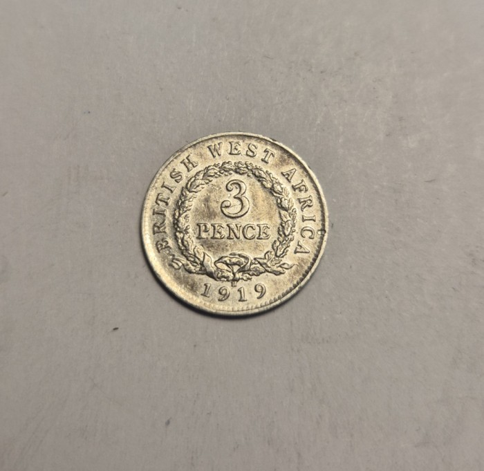 British West Africa 3 Pence 1919