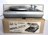 Pick-up romanesc ZIPHONA NOVA DECK model QSC-112, produs de Electronica in 1994, in cutia originala, pentru piese de schimb