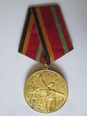 Medalie URSS:30 ani de la victoria in cel de-al Doilea Razboi Mondial 1945-1975 foto