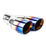 Ornament toba esapament universala din otel inoxidabil AMiO MT 022BLC opalata, montaj cu suruburi sau sudura, diametru montaj 52 mm, pentru