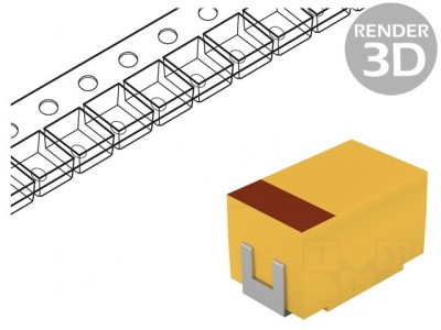 Condensator tantal-polimer 47uF 35V SMD foto