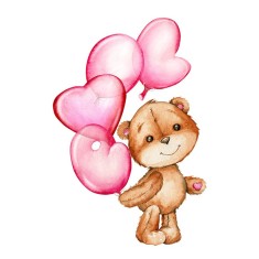 Sticker decorativ Ursulet, Maro, 88 cm, 3164ST foto