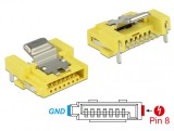 Conector de alimentare SATA 6 Gb/s 8 pini mama, Delock 89887