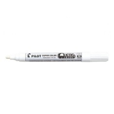Pachet 12 buc marker permanent super color medium pilot 4.5 mm varf rotund alb Marker permanent Pilot Super Color Medium varf rotund 4.5 mm alb
