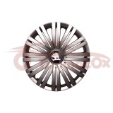 Set 4 Capace Roti Skoda Negru R15 Model 339N - Plastic Flexibil, Argintiu, Fixare Sigura pentru Jante Tabla