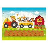 Puzzle Ferma cu Animale si Tractor, 35 Piese Jumbo, Multicolor, CMCLASS