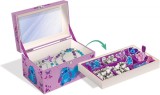 Set creatie bijuterii Stitch cu margele, pandantive si cutie cu oglinda
