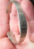 (103) BRATARA FIXA DIN ARGINT, VINTAGE, HANDMADE, 16.5 GRAME