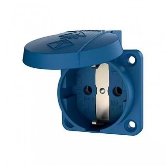 Priza Schuko cu capac 16A, 230V foto