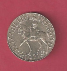 MAREA BRITANIE 1 CROWN / 1977 - Regina ELIZABETHA II