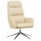 Scaun de relaxare, crem, material textil - 1