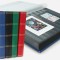 Clasor timbre cu 30 file / 60 pagini negre, fara logo, rosu