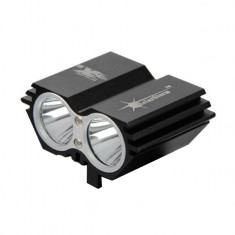 Lanterna LED, pentru bicicleta, 5000 lumeni, 2xT6, negru, YTGT-50002.14 foto