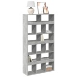 Gossi biblioteca, gri beton, 100x33x187,5 cm, lemn prelucrat