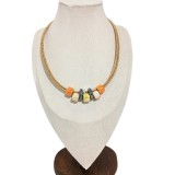 Cumpara ieftin Colier dama din pluta cu elemente ceramice geometrice