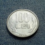 3c - 100 Lei 1992 Romania / litere si cifre groase / luciu de batere