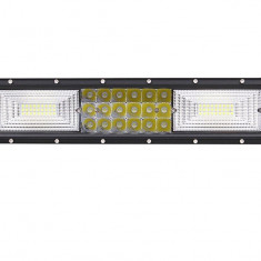 LED Bar Auto Curbat 216W, leduri pe 3 randuri, 12V-24V, 15120 Lumeni, 13,5&quot;/34,2 cm, Combo Beam 12/60 Grade