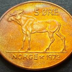 Moneda 5 ORE - NORVEGIA, anul 1972 *cod 3253 A
