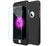 Husa Full Cover 360&deg; (fata + spate + geam sticla) pentru iPhone 8 Plus, Negru
