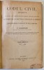 CODUL CIVIL ADNOTAT de C. HAMANGIU, VOLUMUL I (ART. 1-643), 1925, VOLUMUL I AL SERIEI