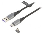 Cablu Magnetic USB 2.0 0,5m Negru 480Mbps