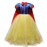 Rochita Alba ca Zapada, Costum Printesa Serbare/Petrecere, 4-7 Ani, Rochie Copii