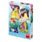 Puzzle 4 in 1 - Printesele si prieteni - 54 piese