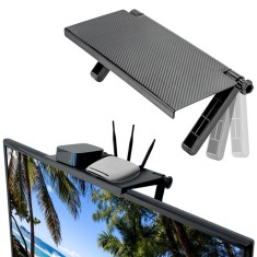 Suport TV Ajustabil pentru Decodor sau Consola, 29.5cm x 16cm, Negru foto