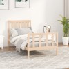 Gossi cadru pat fara saltea, 100x200 cm, lemn masiv pin