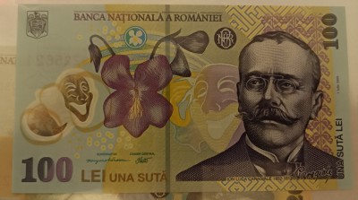 bancnota 100 lei 2015 UNC+++ foto