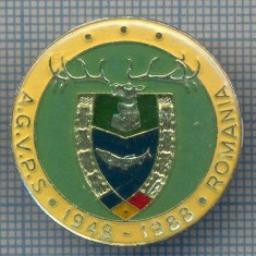 AX 172 INSIGNA VANATOARE SI PESCUIT SPORTIV PERIOADA RSR -A.G.V.P.S -1948-1988