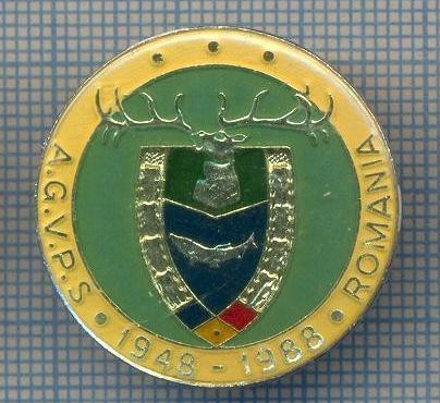 AX 172 INSIGNA VANATOARE SI PESCUIT SPORTIV PERIOADA RSR -A.G.V.P.S -1948-1988