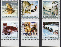 SAO TOME PRINCIPE 2003, Fauna Caini, serie neuzata, MNH foto