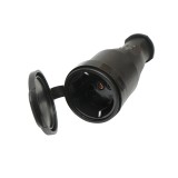 Cupla Schuko din cauciuc 250V 16A cu maner, capac si &icirc;mpamantare IP44
