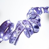 Panglic&Auml; led de cr&Auml;ciun flippy aurie, lungime 20 m , 200 led-uri, baterii, alb rece